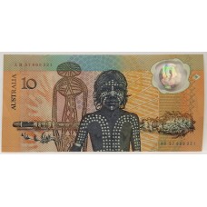 AUSTRALIA 1988 . TEN 10 DOLLARS BANKNOTE . FRASER/JOHNSTON . LAST PREFIX AB57